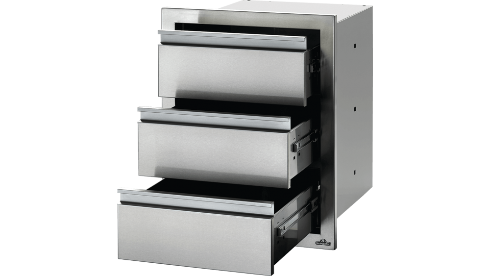 Napoleon Stainless Steel Built In Triple Drawer - BI-1824-3DR